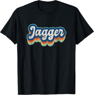 Jagger First Name Boy Vintage Style 70s 80s Personalized T-Shirt - T-Shirt | Black