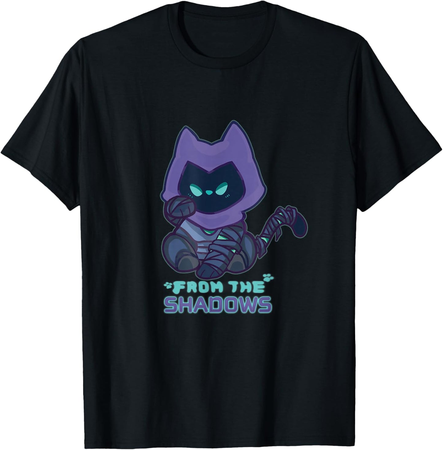 Chibi Omen Cat Valorant Gaming Cute , black T-Shirt - T-Shirt | Black