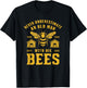 Funny Never Underestimate An Old Man Beekeeper Hive Vintage T-Shirt - T-Shirt | Black