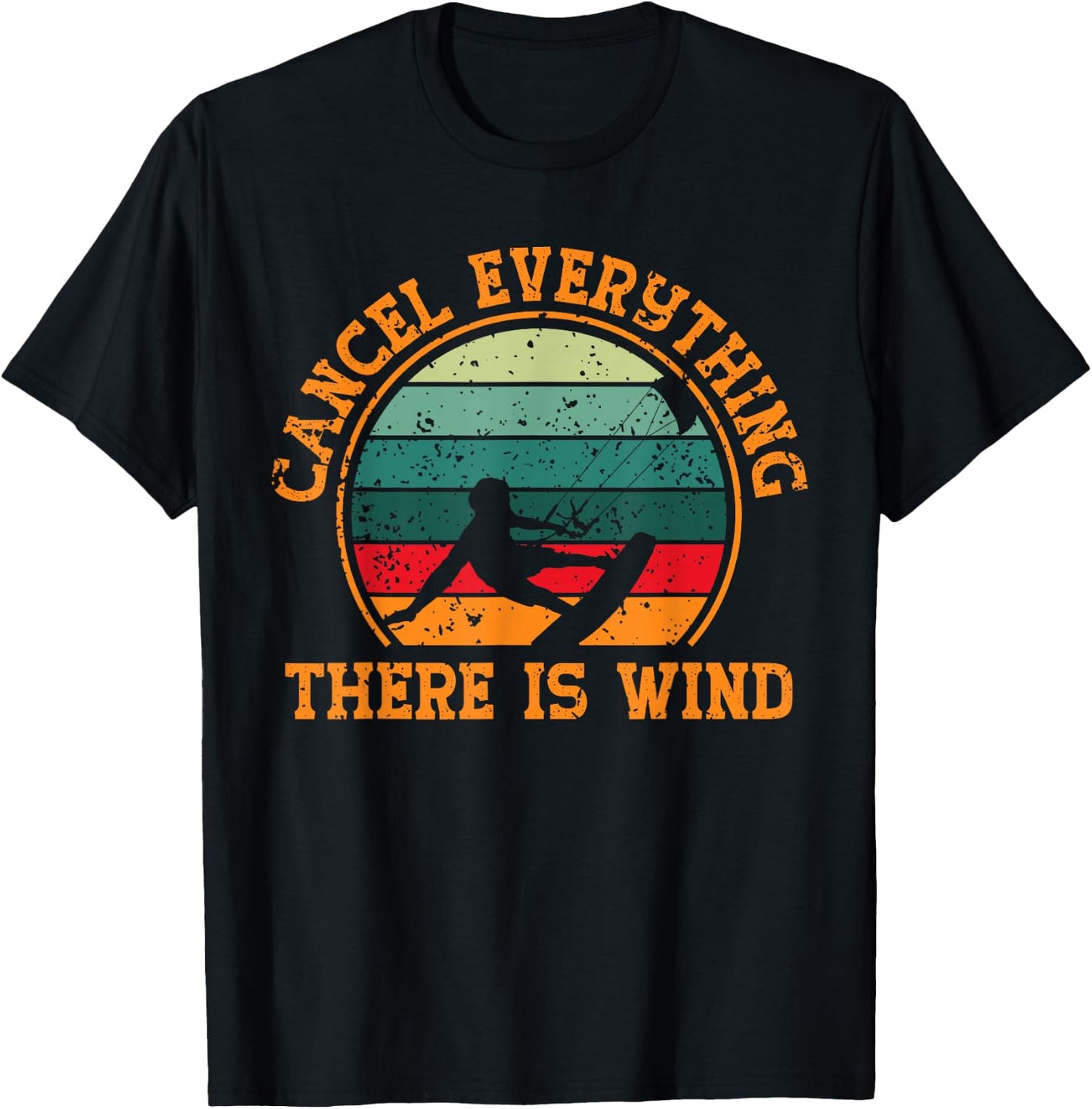 Kite Surfing - Surfing - Kitesurfing - Kiteboarding Wind Lover's T-Shirt - T-Shirt | Black