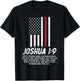 Thin Red Line Flag Joshua 1 9 Bible Christian Firefighter Girls Kids Men T-Shirt - T-Shirt | Black