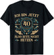 Herren 40 Jahre alt 40er Papa 40. Geburtstag T-Shirt - T-Shirt | Black