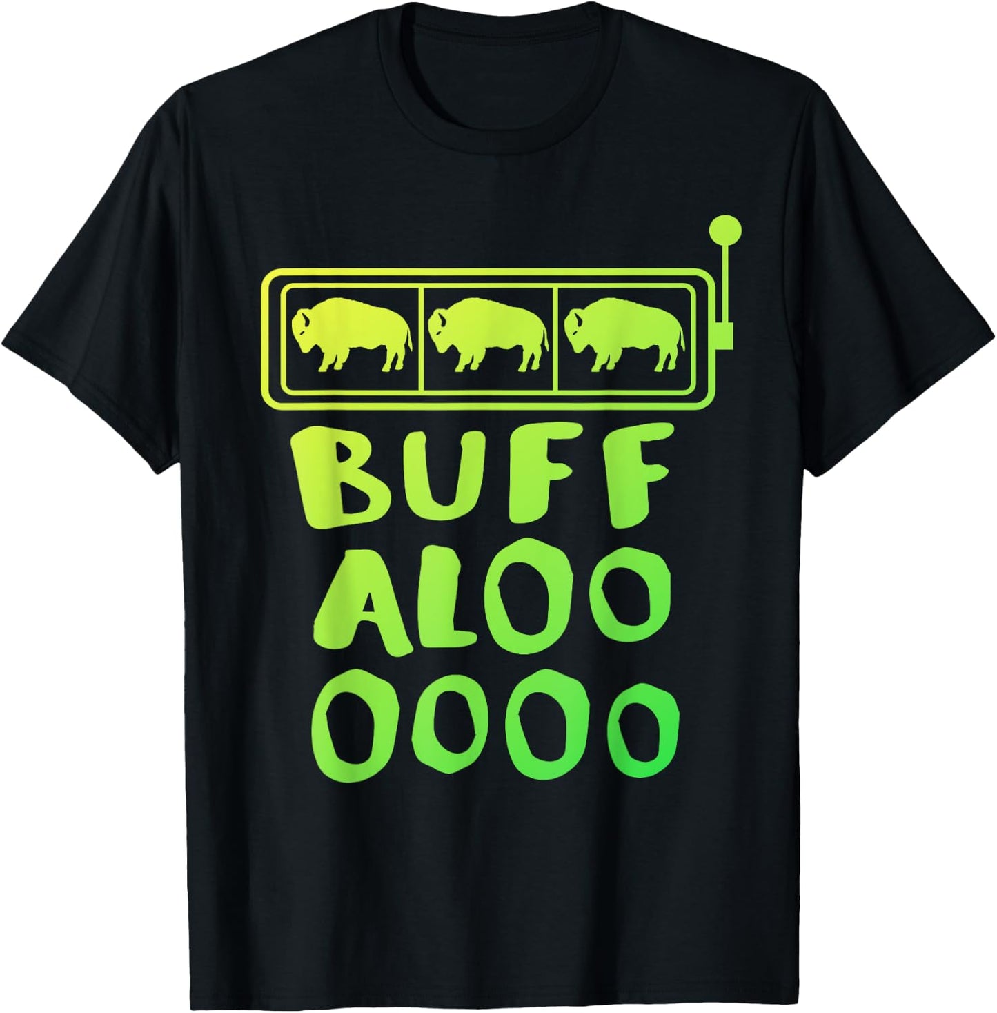 Lucky Green Buffalo Casino Slots Wear T-Shirt - T-Shirt | Black