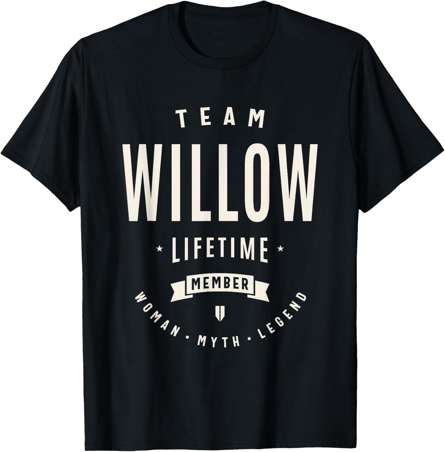 Team Willow Lifetime Member Funny Name Willow T-Shirt - T-Shirt | Black