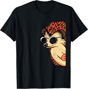 Cool Hedgehog Lovers Children's Sunglasses Hedgehog T-Shirt - T-Shirt | Black