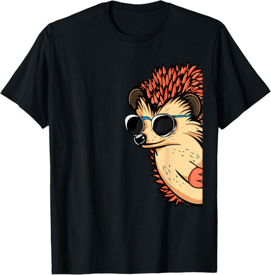 Cool Hedgehog Lovers Children's Sunglasses Hedgehog T-Shirt - T-Shirt | Black