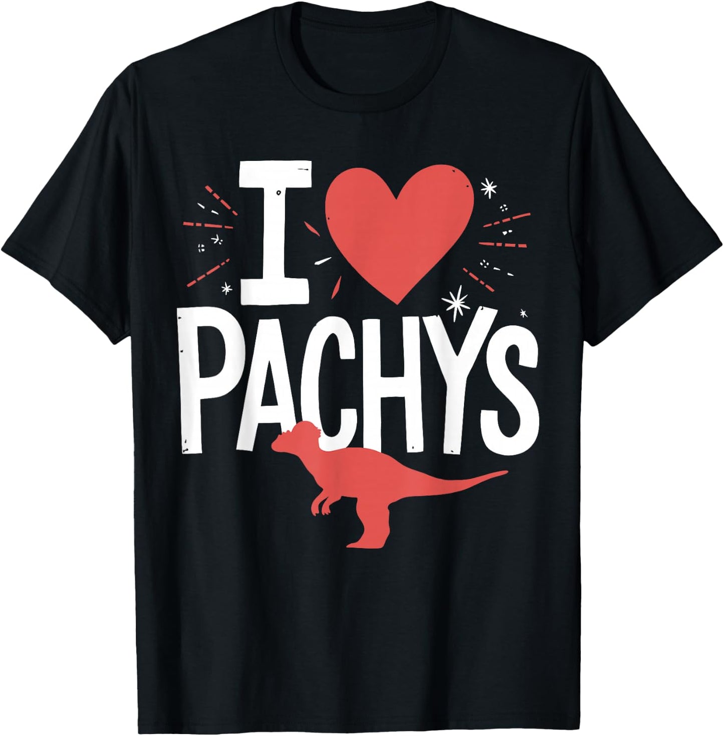 I Love Pachycephalosaurus T-Shirt - T-Shirt | Black