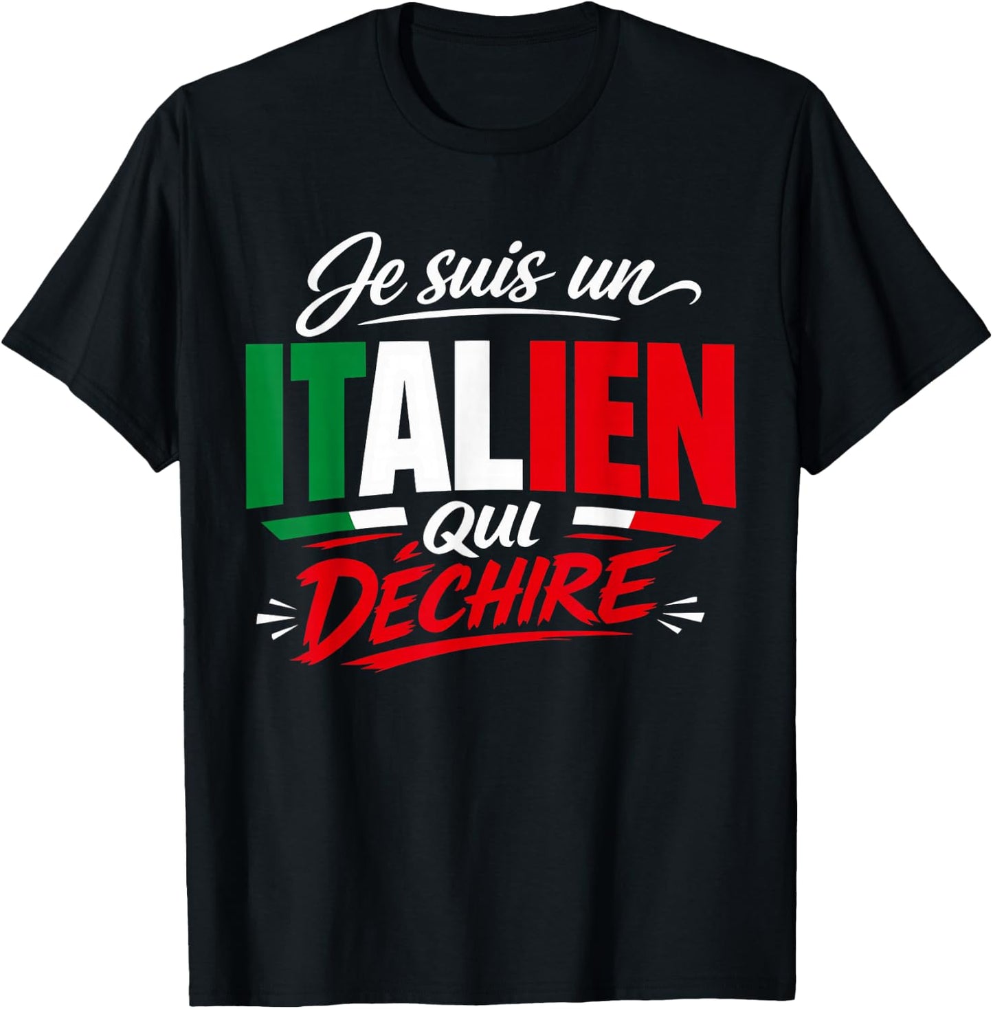 Je suis Un Italien Qui Déchire Humour Italie Cadeau T-Shirt - T-Shirt | Black