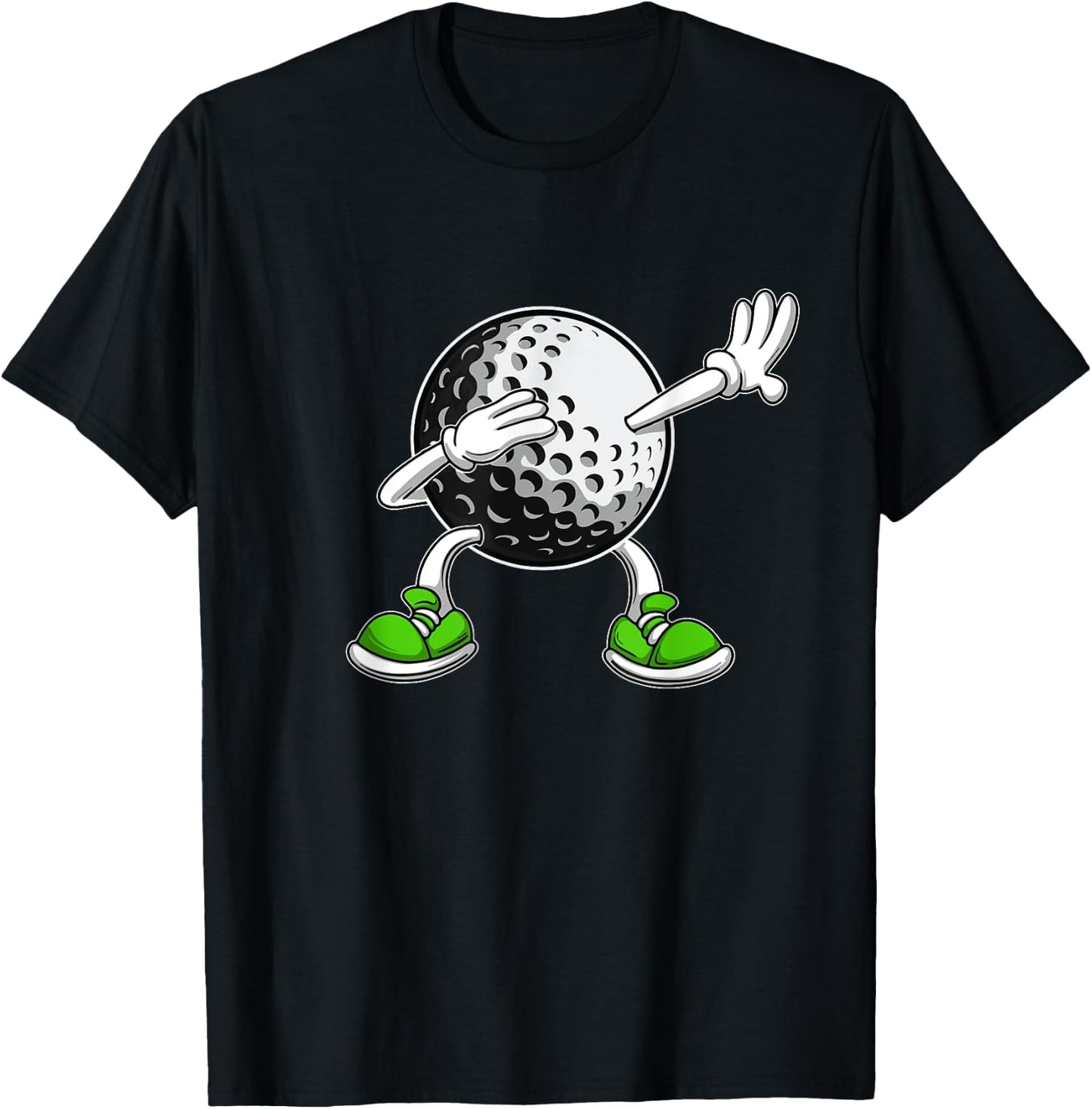 Dabbing Golf Ball - Golf Lover Golfing Golfer Putter T-Shirt - T-Shirt | Black