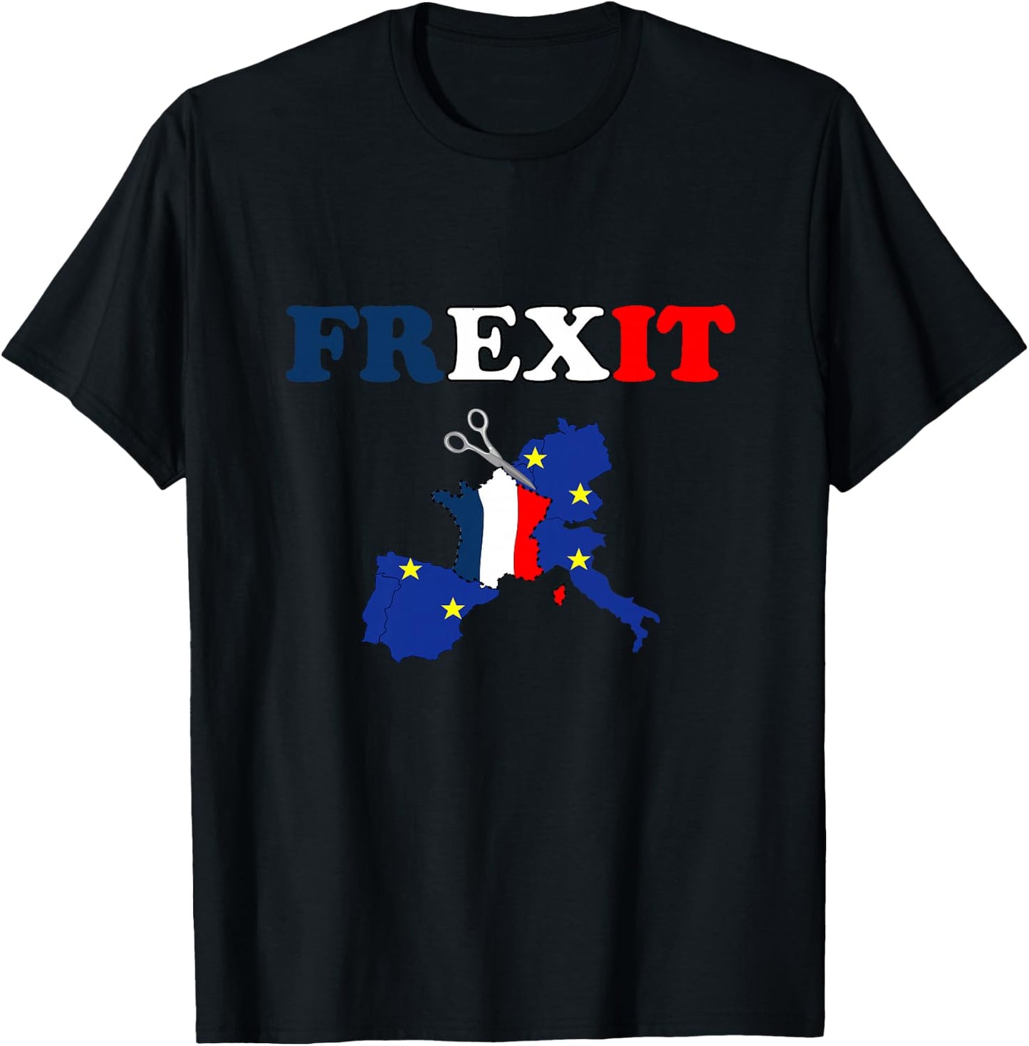 FREXIT Europe France Separation Politique Vote Démocratie Haut de Gamme T-Shirt - T-Shirt | Black