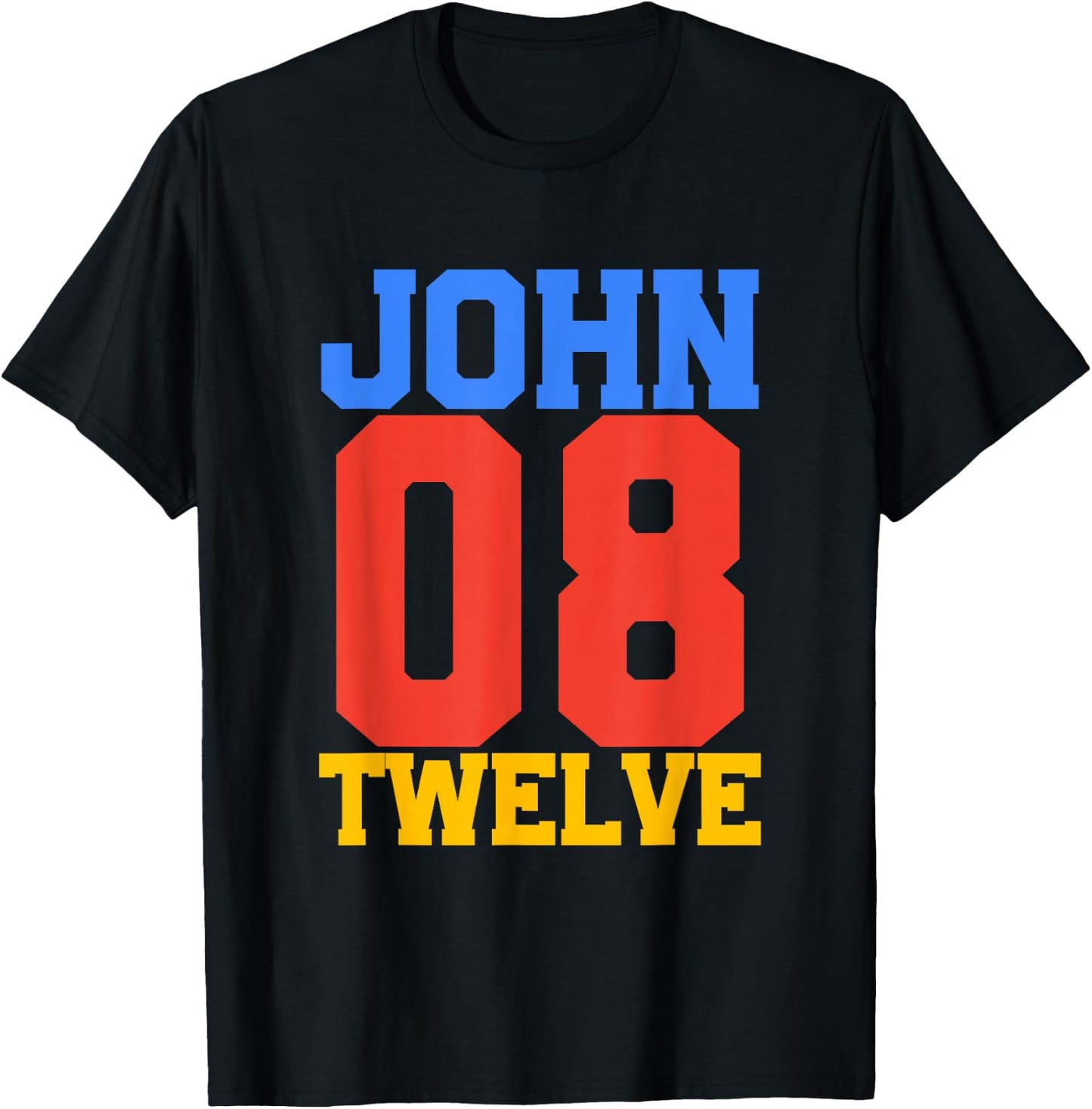 John 8:12 Jesus The Light of The World T-Shirt - T-Shirt | Black