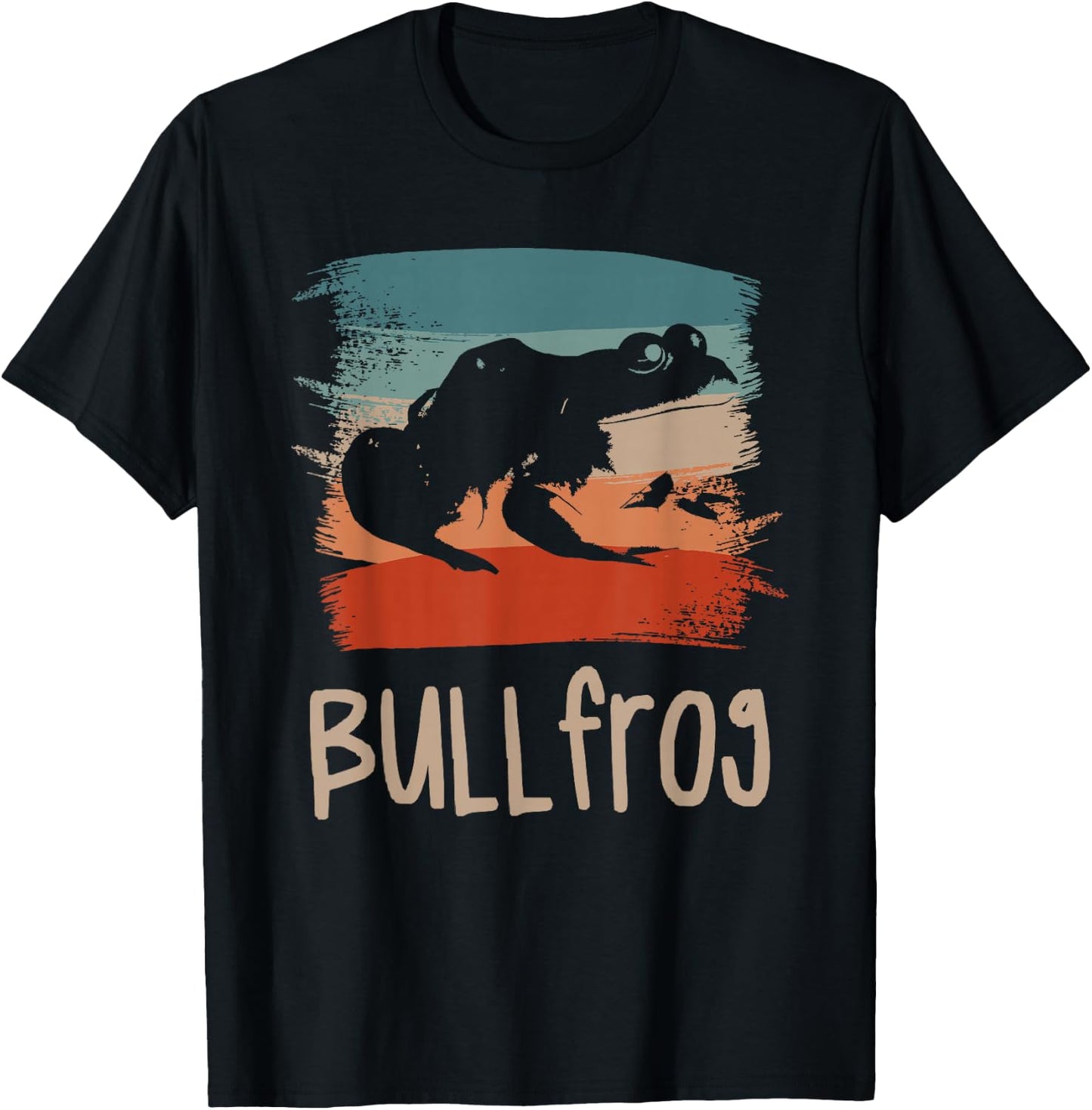 Retro Vintage Bullfrog Bullfrogs T-Shirt - T-Shirt | Black