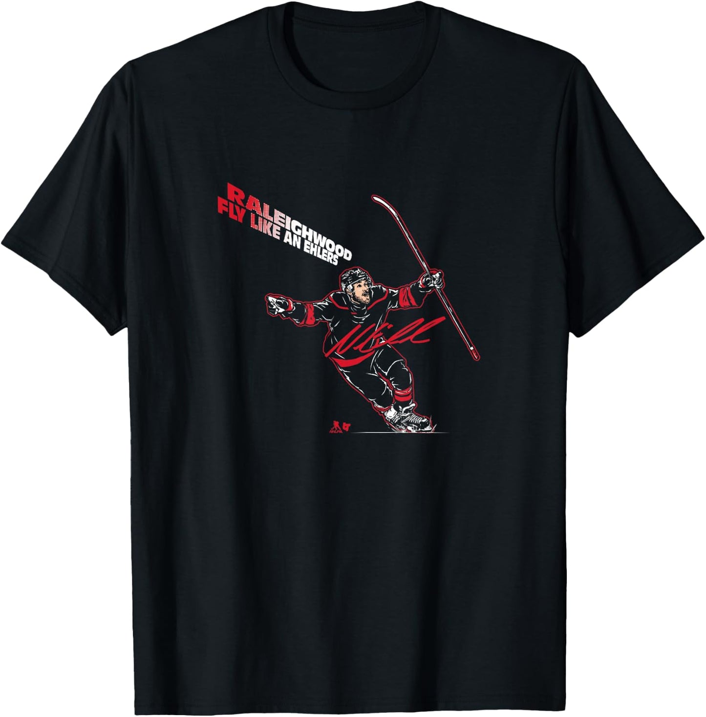 Nikolaj Ehlers - Fly Like an Ehlers - Carolina Hockey T-Shirt - T-Shirt | Black