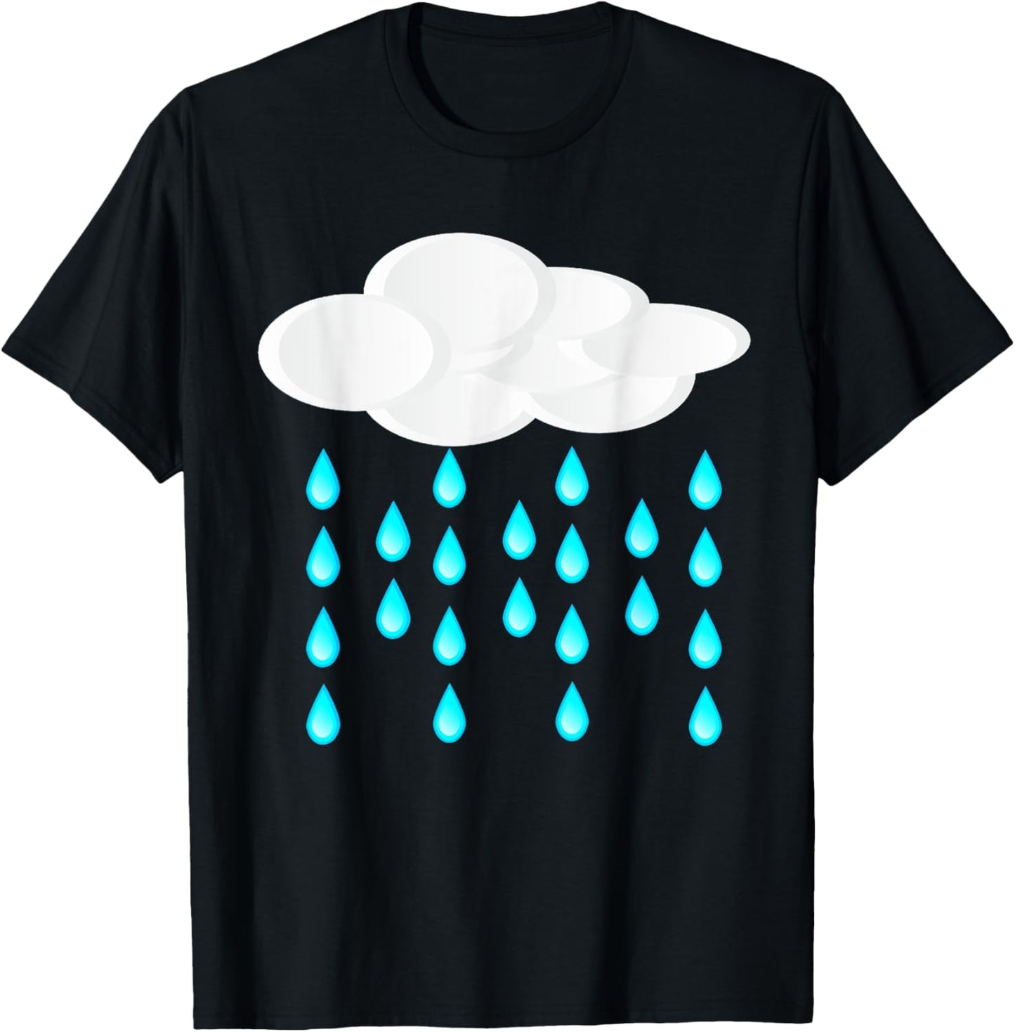 Rain Cloud Costume Shower Rainbow Sun Thunder T-Shirt - T-Shirt | Black