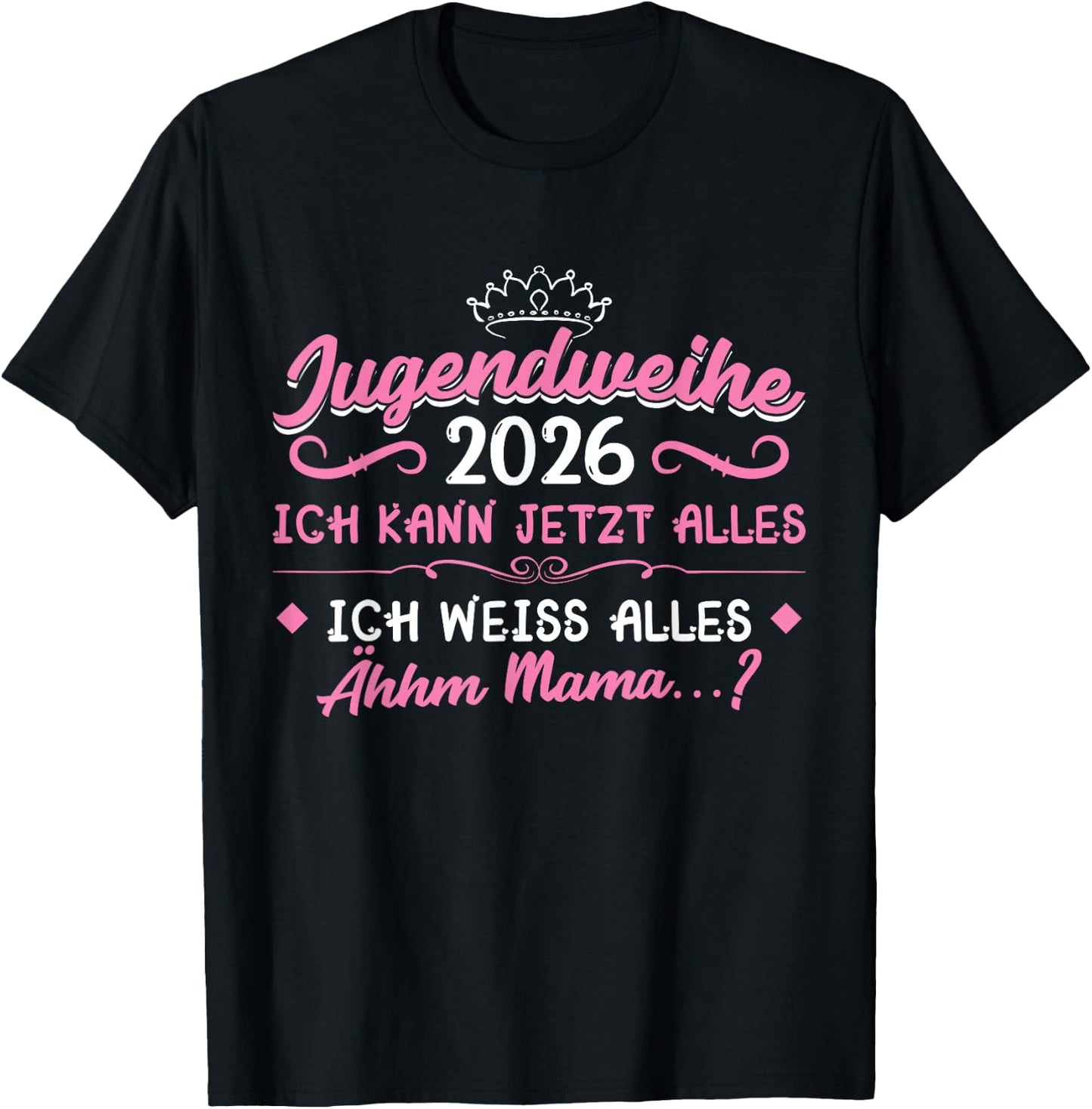 Jugendweihe 2026 Mädchen Junge T-Shirt - T-Shirt | Black