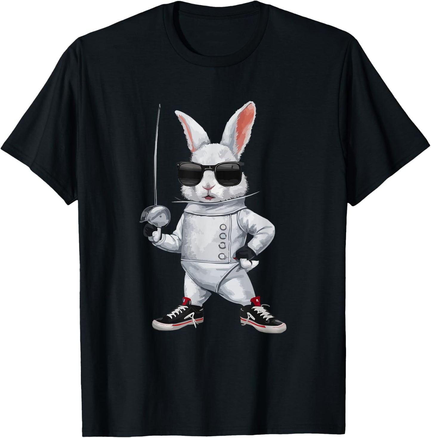 Fencing Sword Fight Swordsmanship Epee Foil Saber Fencer T-Shirt - T-Shirt | Black