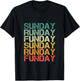 Sunday Runday Funday - Vintage Retro Fitness Sport T-Shirt - T-Shirt | Black