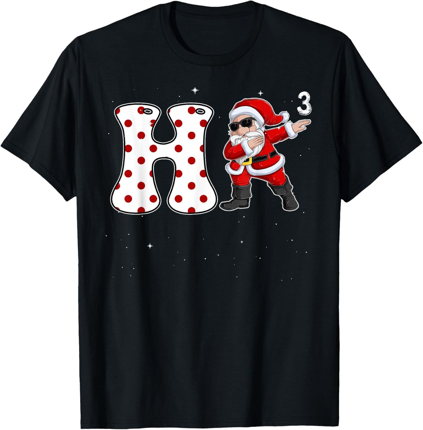 Ho cubbed Funny Christmas Dabbing Santa T-Shirt - T-Shirt | Black