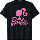 Barbie - Barbie Logo in Pink T-Shirt - T-Shirt | Black