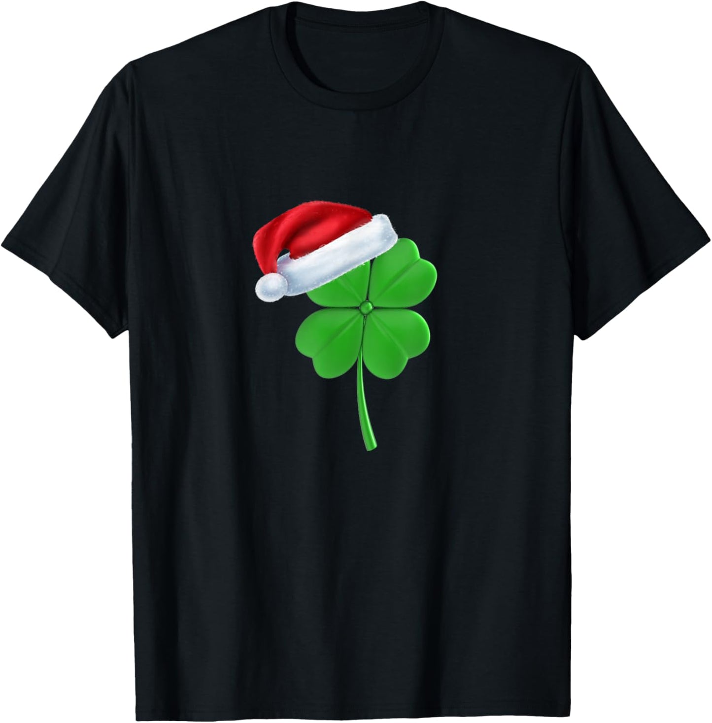 Irish Shamrock Lucky Clover Christmas Holiday Party T-Shirt - T-Shirt | Black