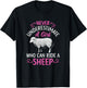 Youth Rodeo Mutton Busting Design for a Mutton Busting Girl T-Shirt - T-Shirt | Black