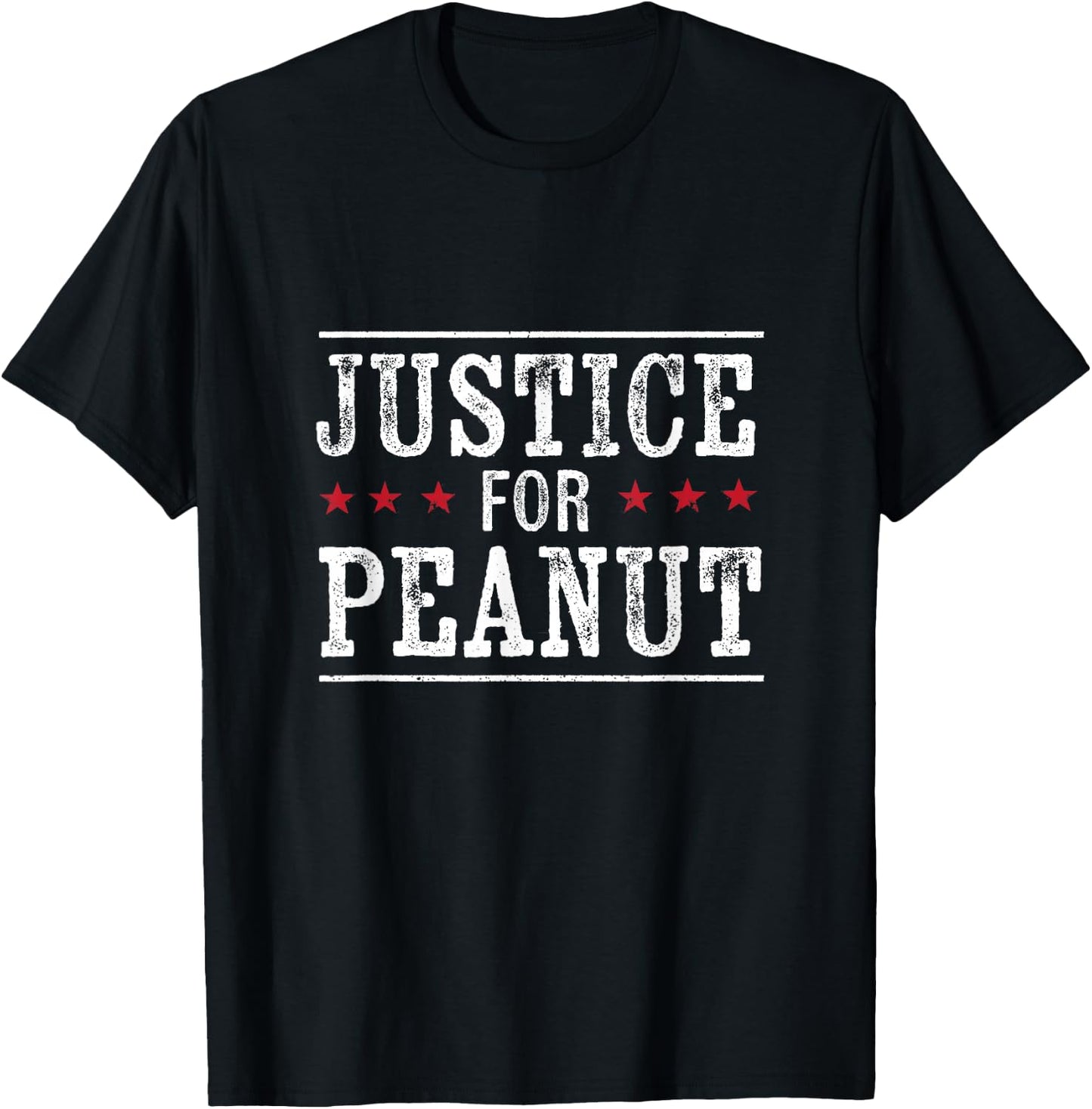 Justice For Peanut The Squirrel - Peanut Squirrel T-Shirt - T-Shirt | Black