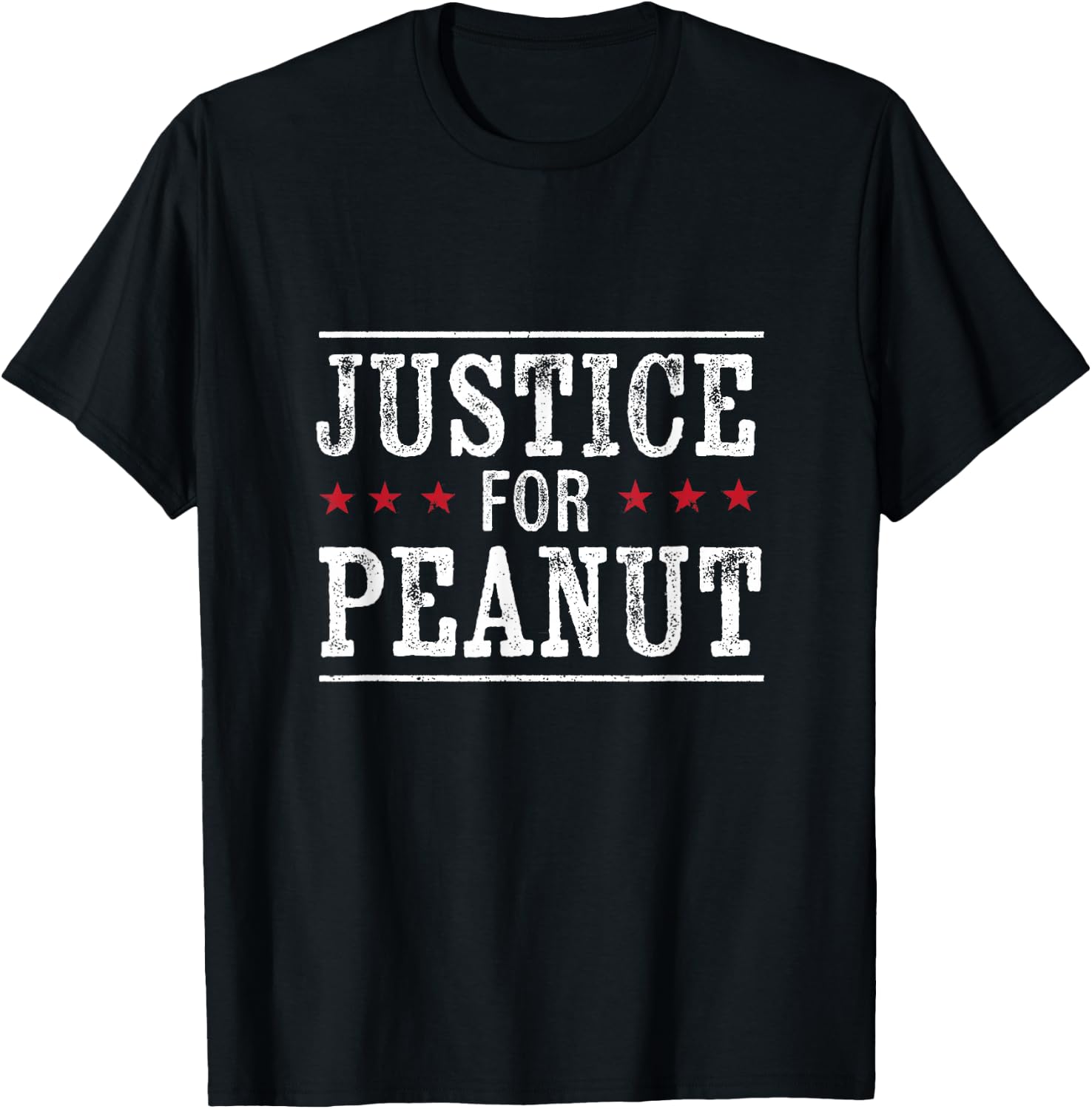 Justice For Peanut The Squirrel - Peanut Squirrel T-Shirt - T-Shirt | Black
