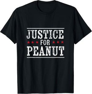Justice For Peanut The Squirrel - Peanut Squirrel T-Shirt - T-Shirt | Black