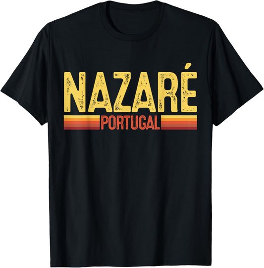 Nazare Portugal Surfing Gift T-Shirt - T-Shirt | Black