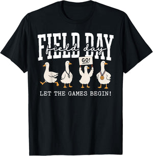 Field Day Let The Games Begin Goose Athlete T-Shirt - T-Shirt | Black