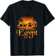 Egypt Camels | The Pyramids Of Cheops | Egyptian T-Shirt - T-Shirt | Black
