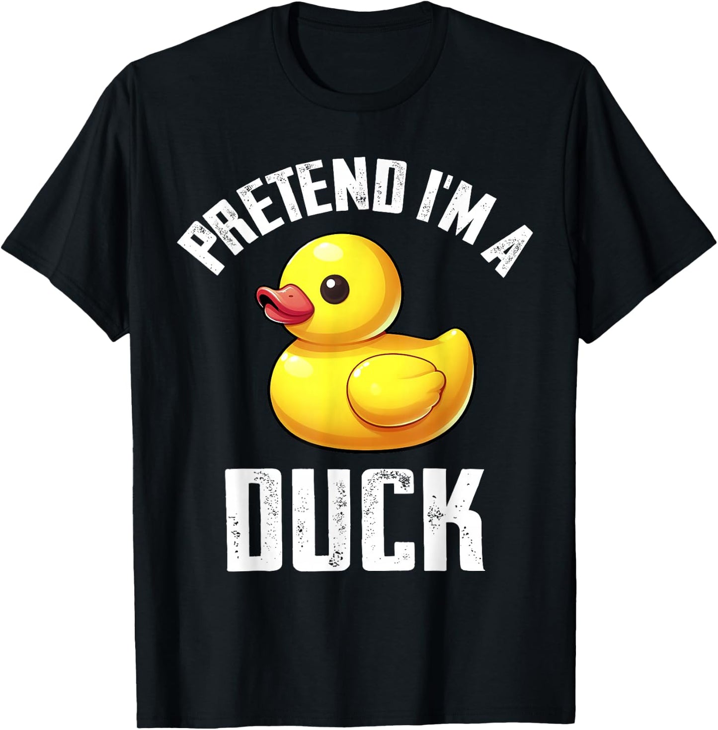 Pretend I'm A Duck Costume Funny Duck Halloween Costume T-Shirt - T-Shirt | Black