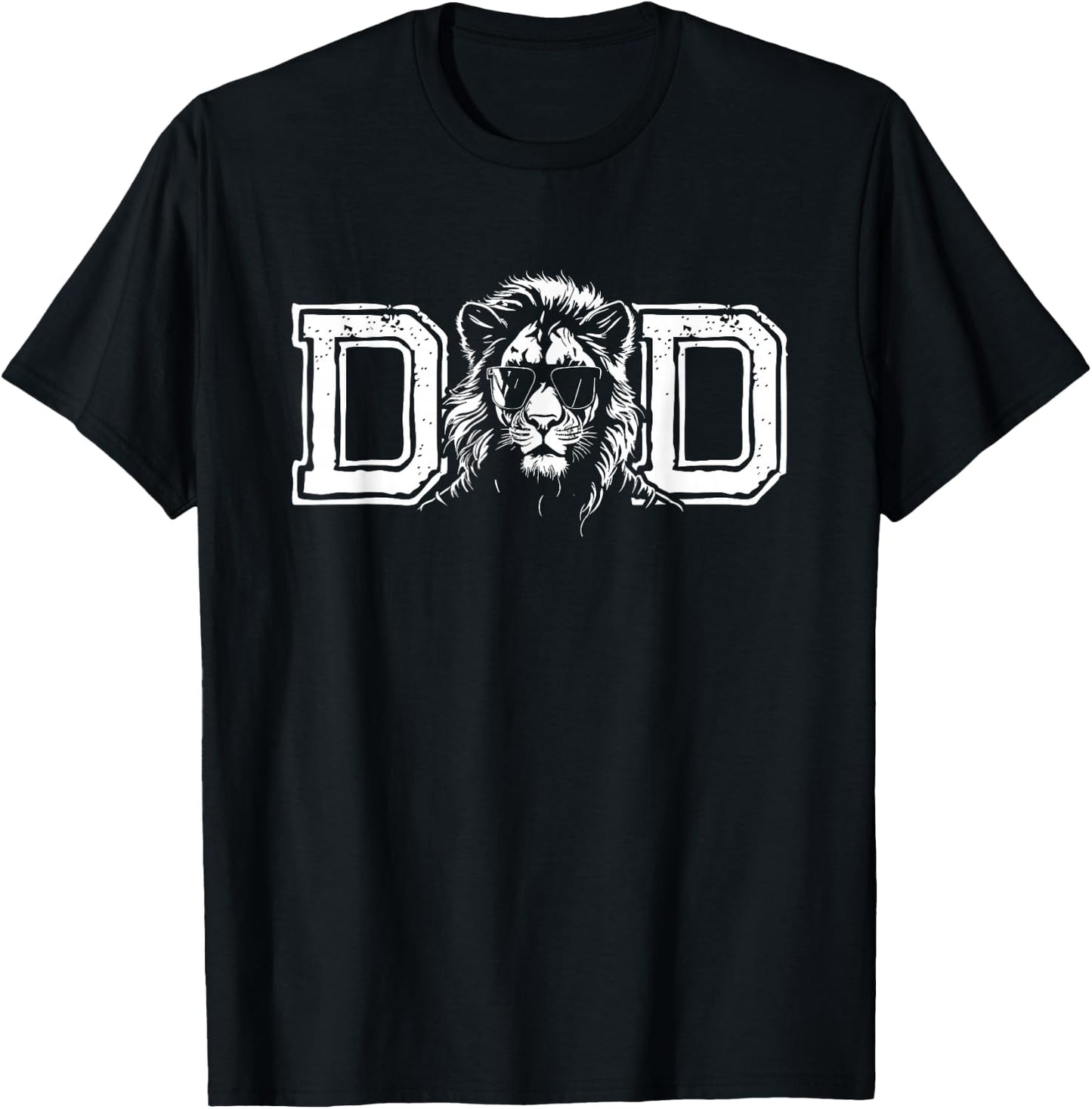 Dad Awesome Lion King Sunglasses - Father's Day Birthday T-Shirt - T-Shirt | Black