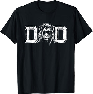 Dad Awesome Lion King Sunglasses - Father's Day Birthday T-Shirt - T-Shirt | Black