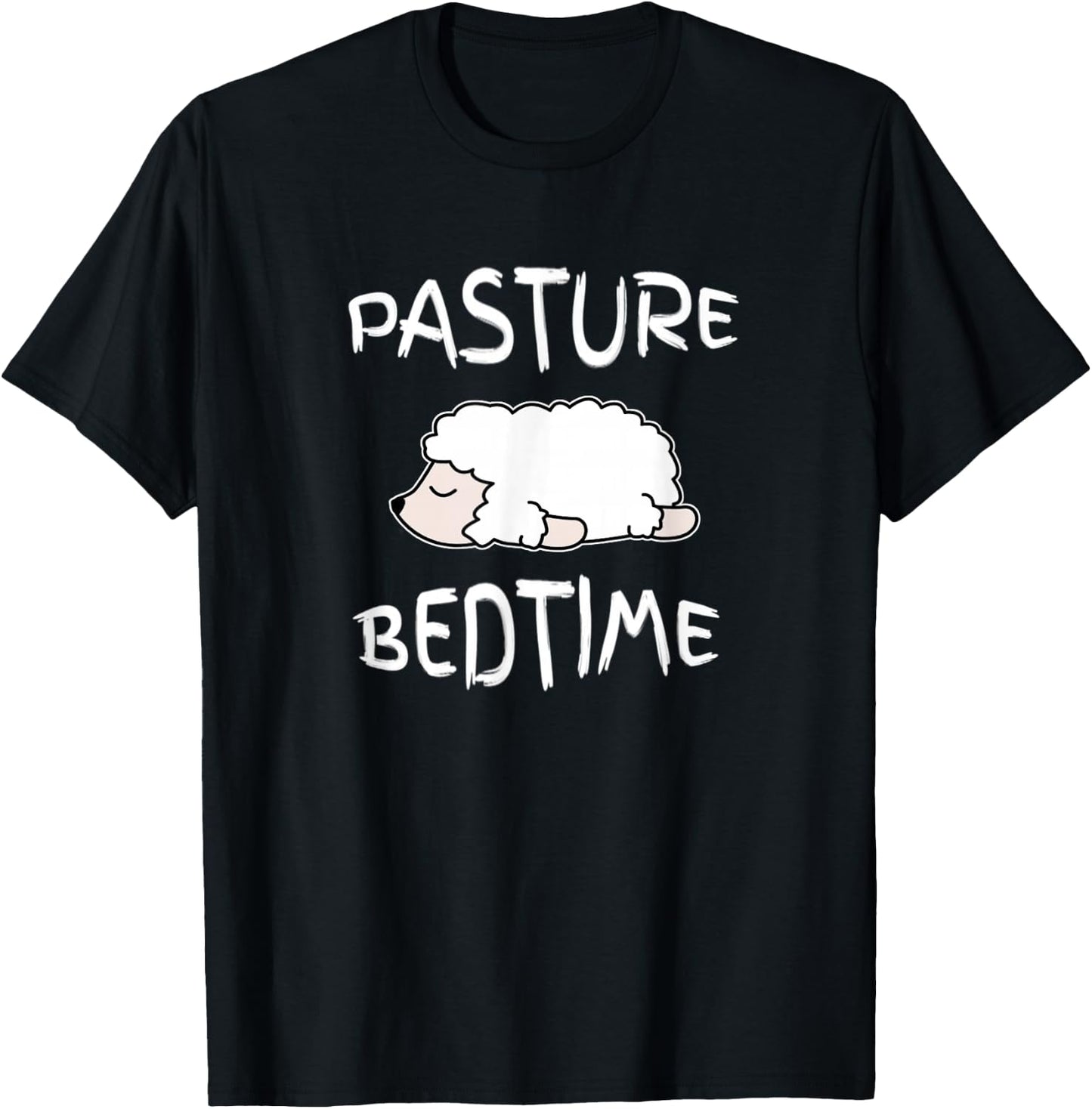 Lazy Sheep Pajamas Pasture Bedtime Pajama for Bedtime T-Shirt - T-Shirt | Black