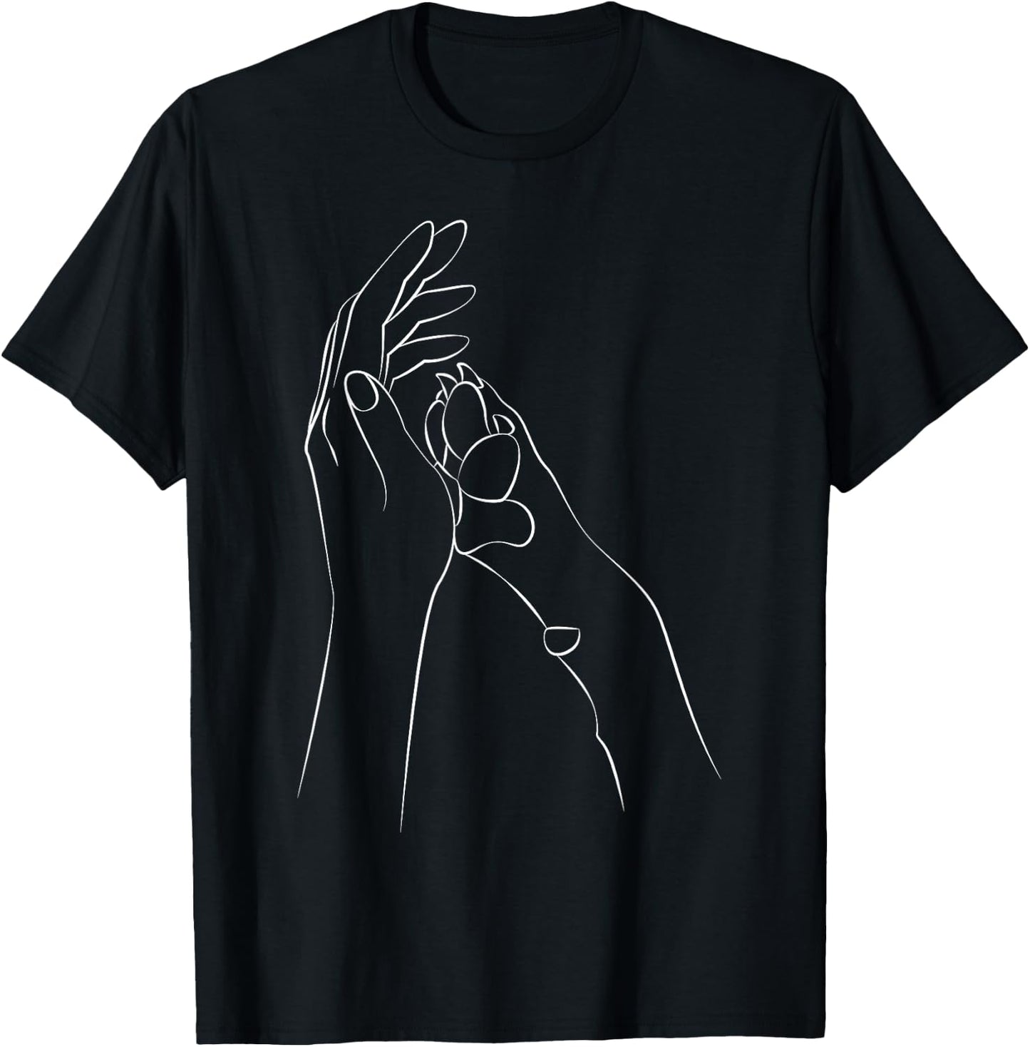 Pfote Menschenhand Hund Hunde Hundeliebhaber Hundebesitzer T-Shirt - T-Shirt | Black