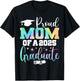 Senior 2025 Proud Mom Of A Class Of 2025 Graduate Mother T-Shirt - T-Shirt | Black