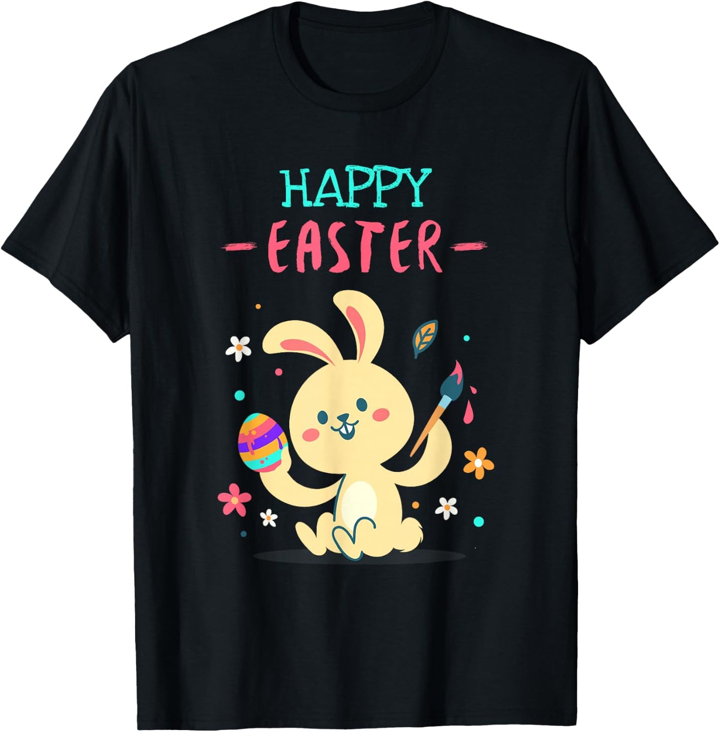 Children's Easter Clothing for Girls Easter Shirts for Children Rabbit Easter , black T-Shirt - T-Shirt | Black