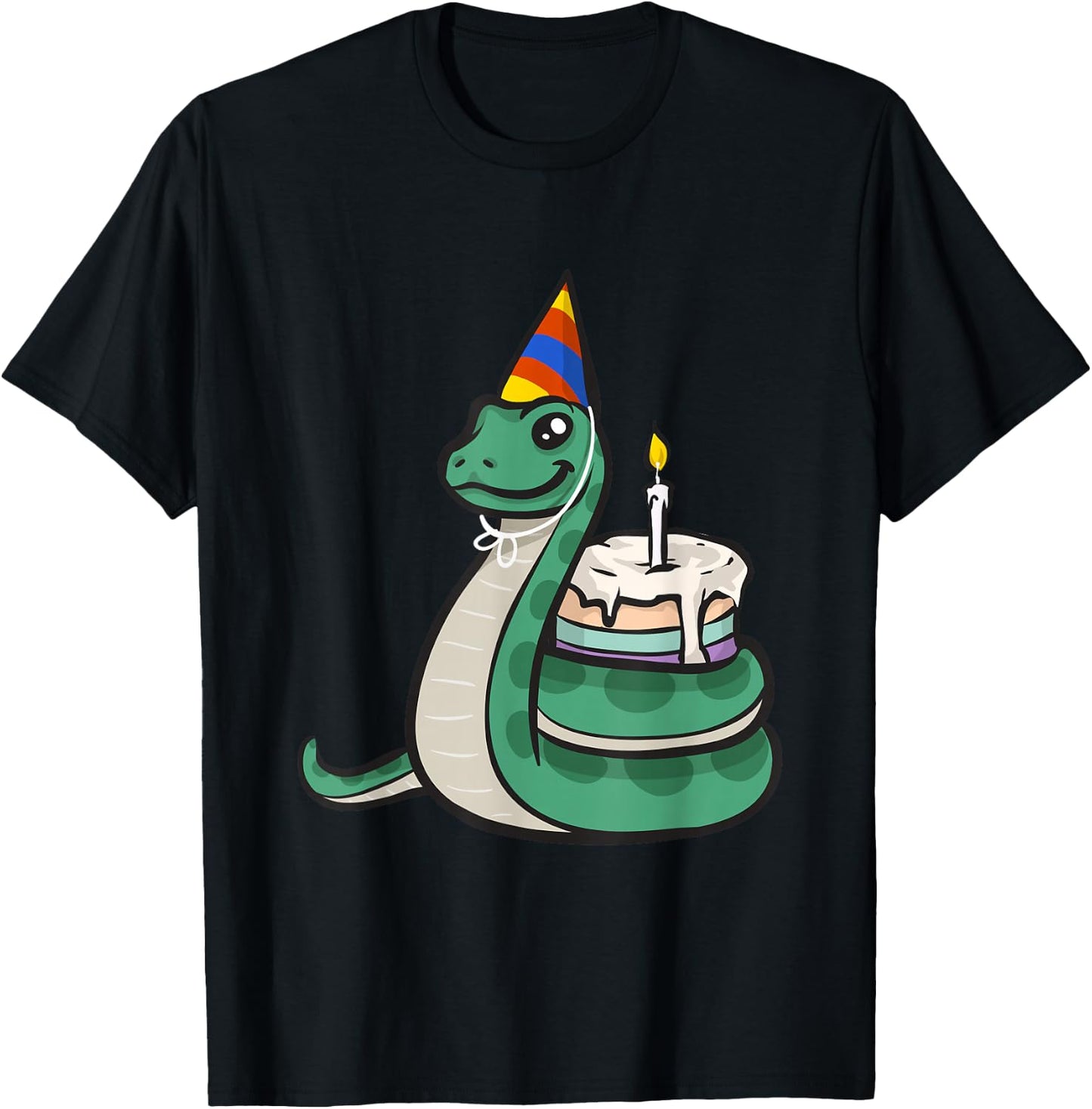 Kids Snake Birthday Snake T-Shirt - T-Shirt | Black