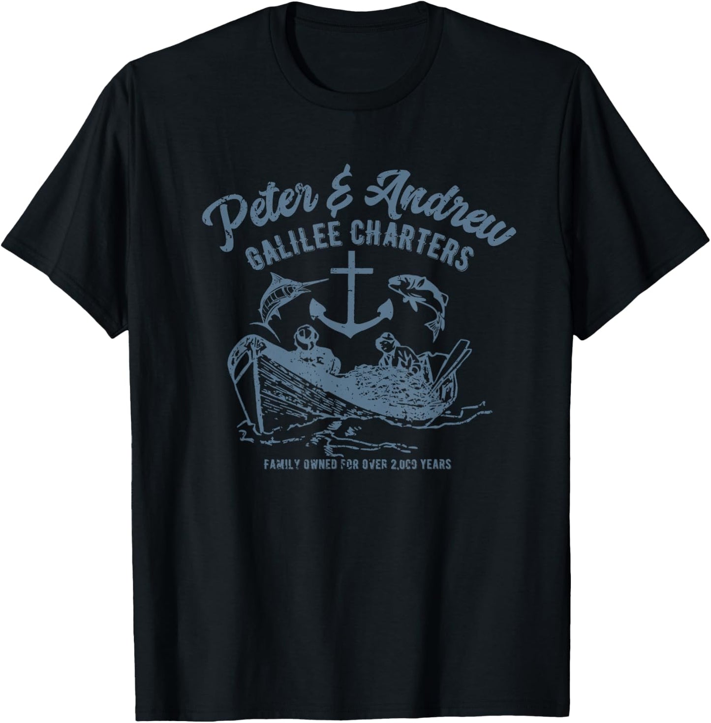 Funny Faith Fishing T-Shirt - T-Shirt | Black