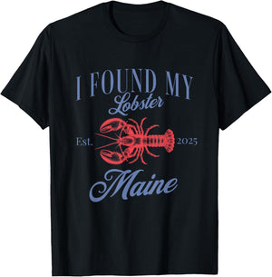 I found my lobster in Maine Bachelorette Fisherman aesthetic T-Shirt - T-Shirt | Black