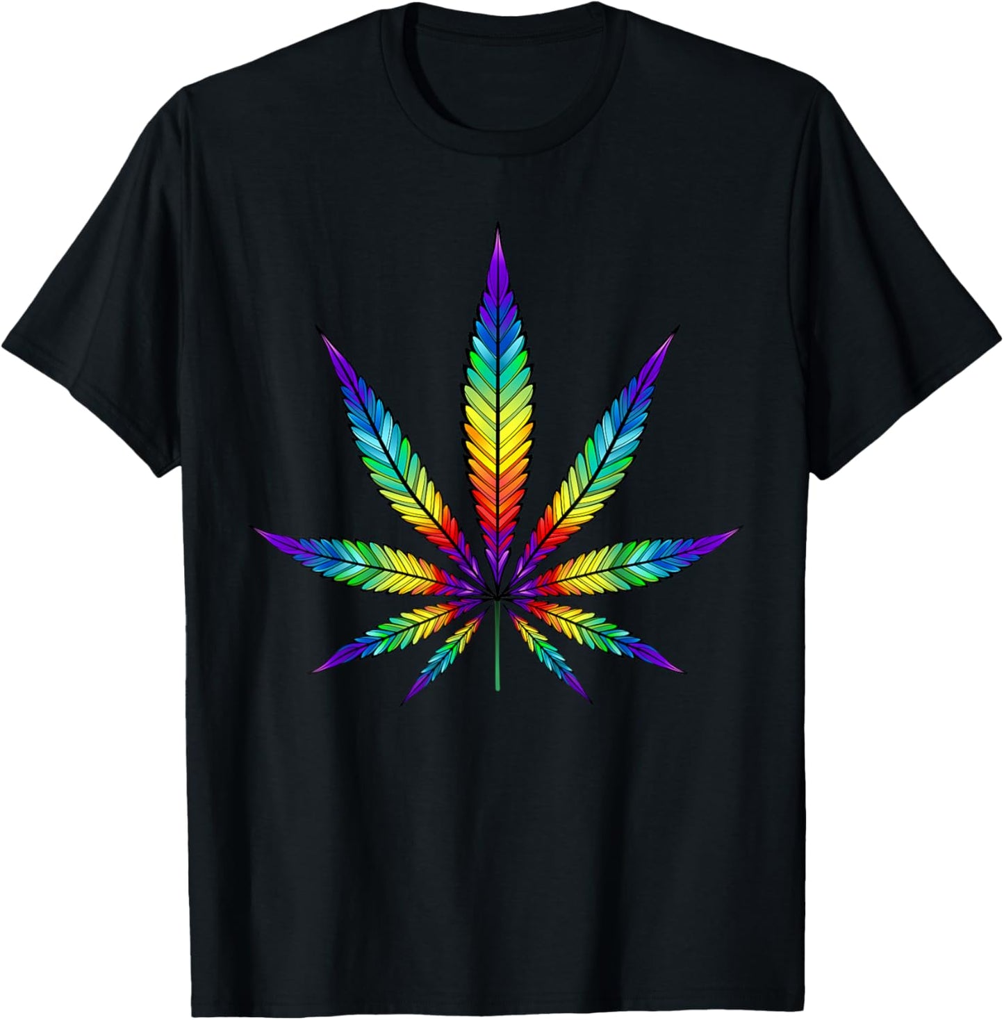 Tie Dye Cannabis Weed 420 Marijuana Leaf Lovers Men Women T-Shirt - T-Shirt | Black