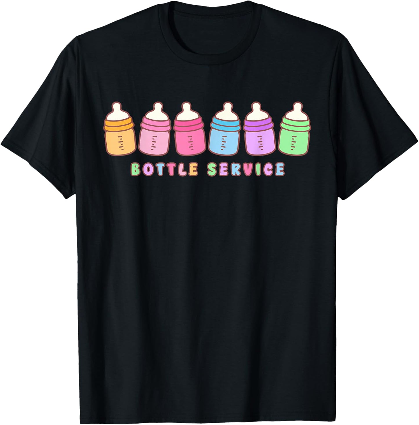 Bottle Service Funny Baby Barista NICU MBU L&D Nurse T-Shirt - T-Shirt | Black