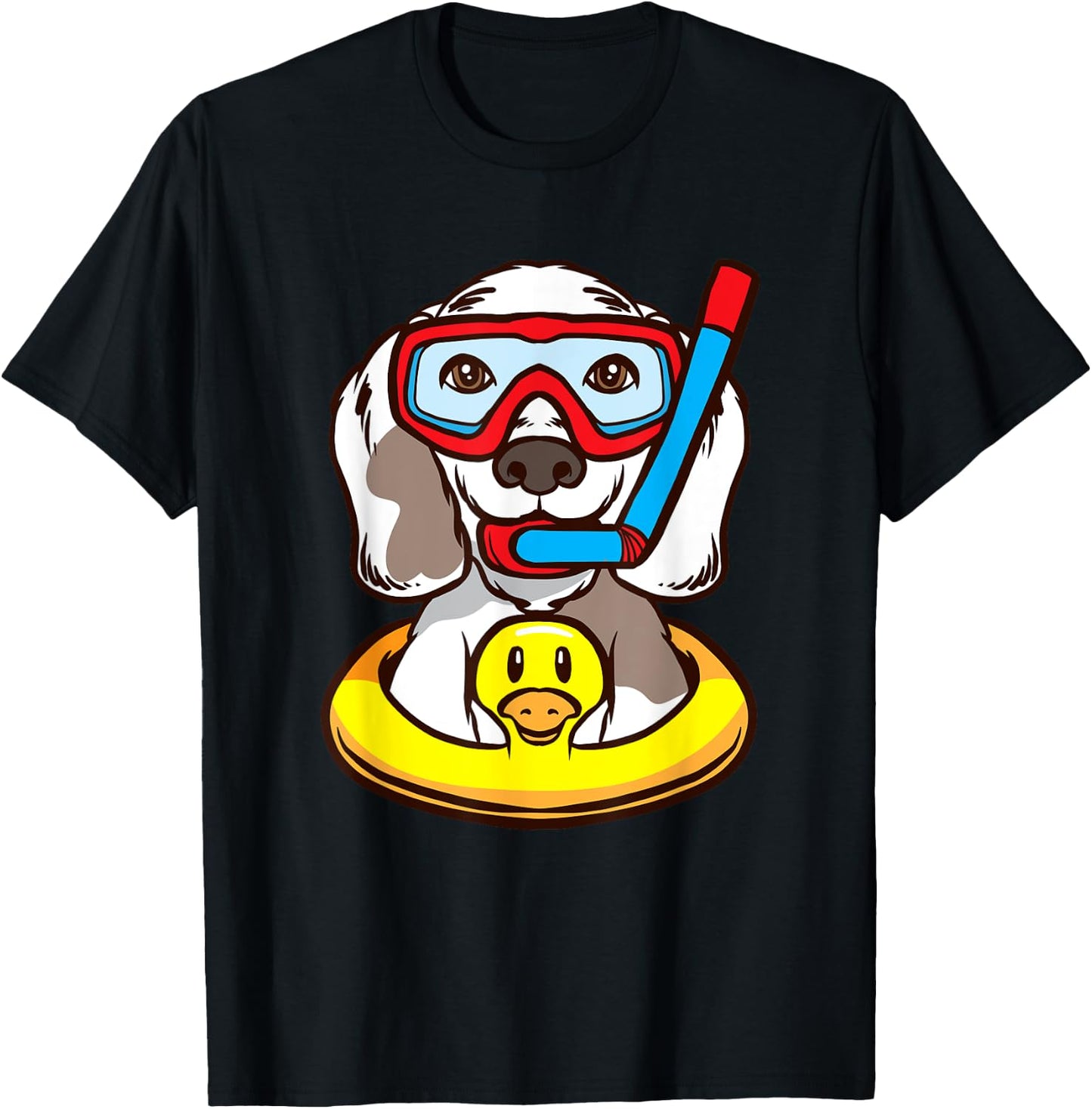 Dog Diver Dog Diving Snorkeling T-Shirt - T-Shirt | Black