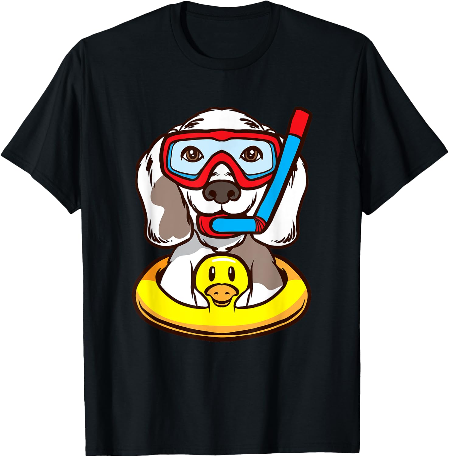 Dog Diver Dog Diving Snorkeling T-Shirt - T-Shirt | Black