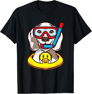 Dog Diver Dog Diving Snorkeling T-Shirt - T-Shirt | Black