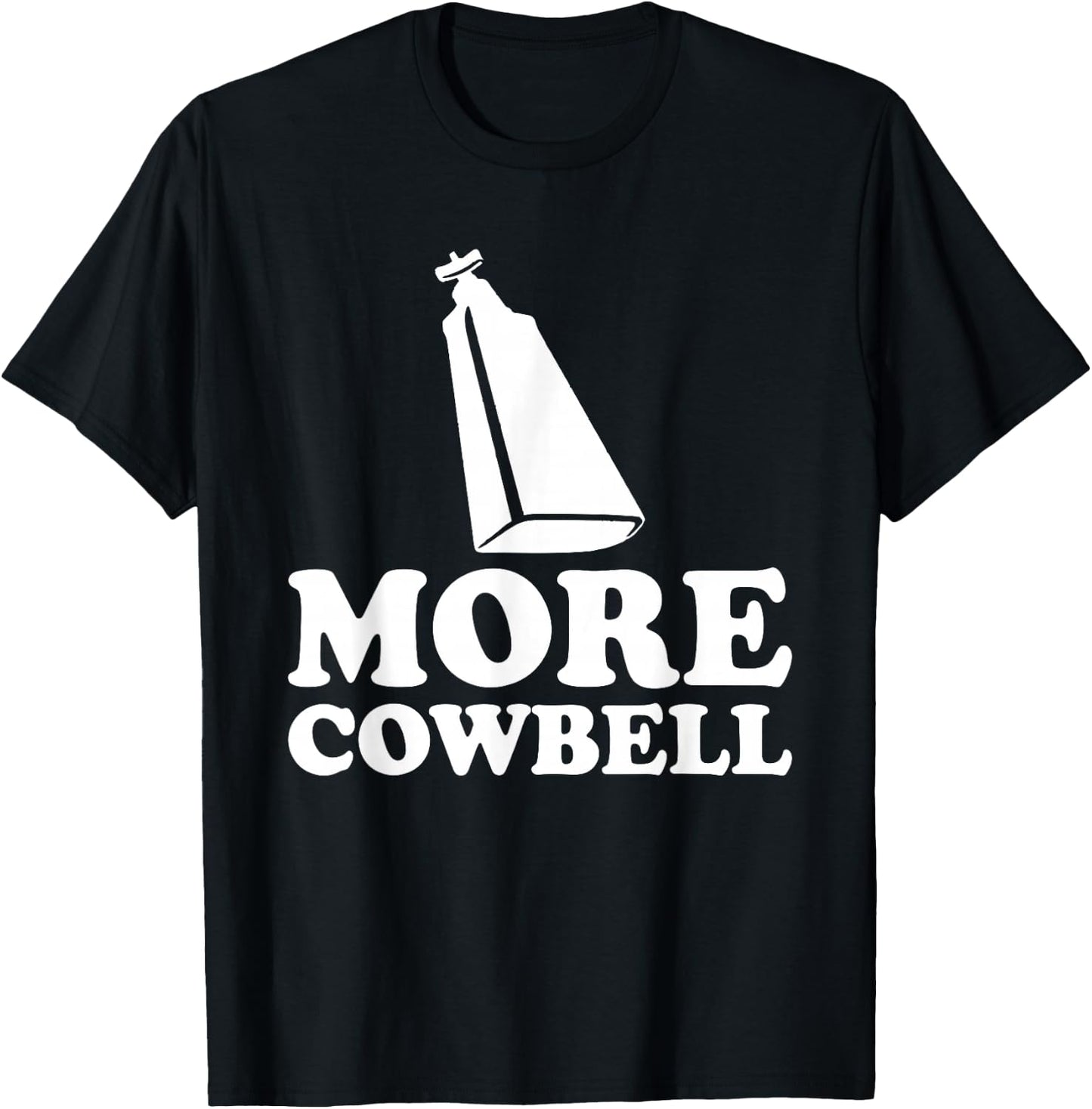 More Cowbell Vintage Sketch Comedy Funny Drummer T-Shirt - T-Shirt | Black