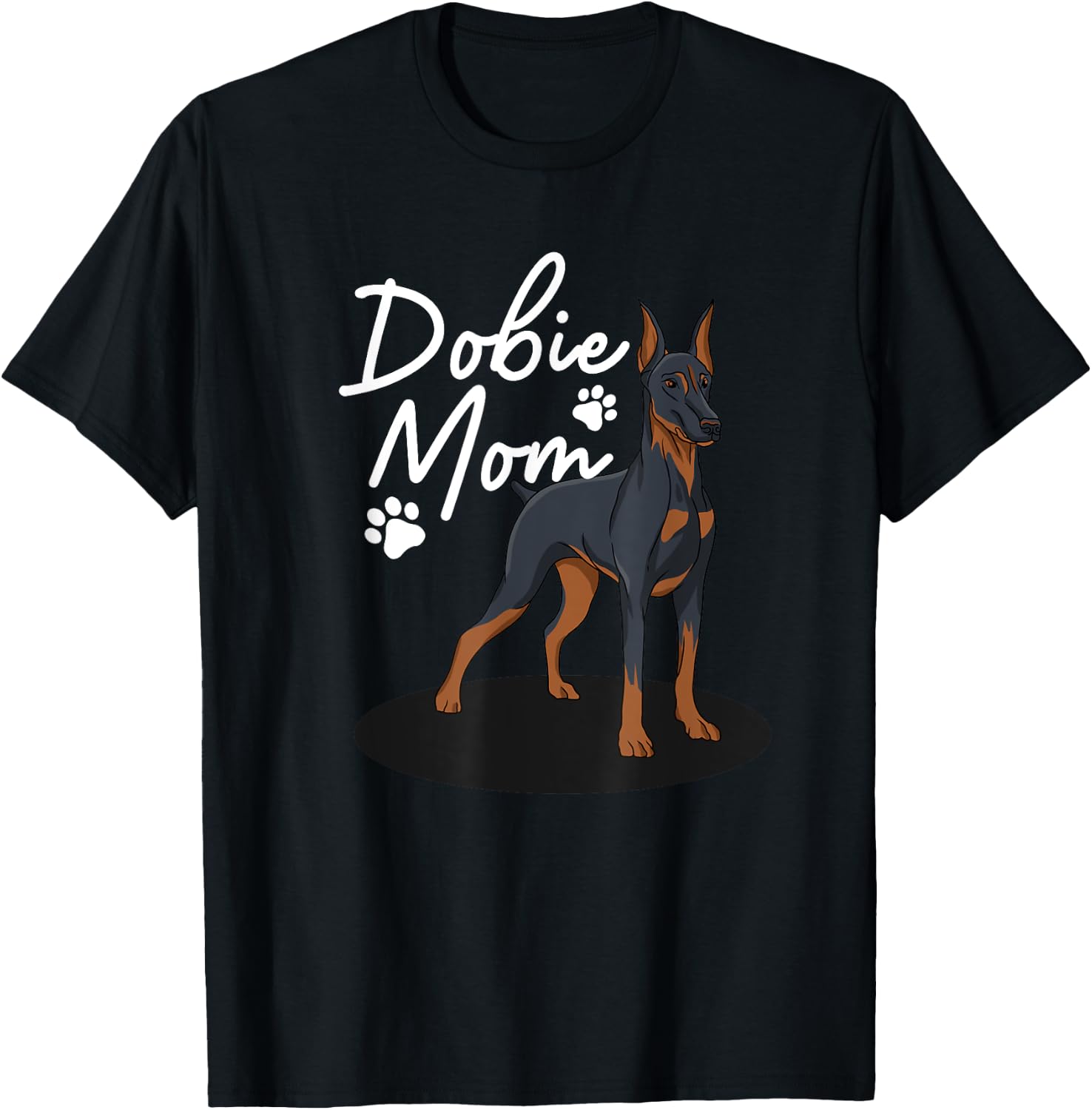 Cool Doberman Mom Girls Mother Doberman Pinscher T-Shirt - T-Shirt | Black