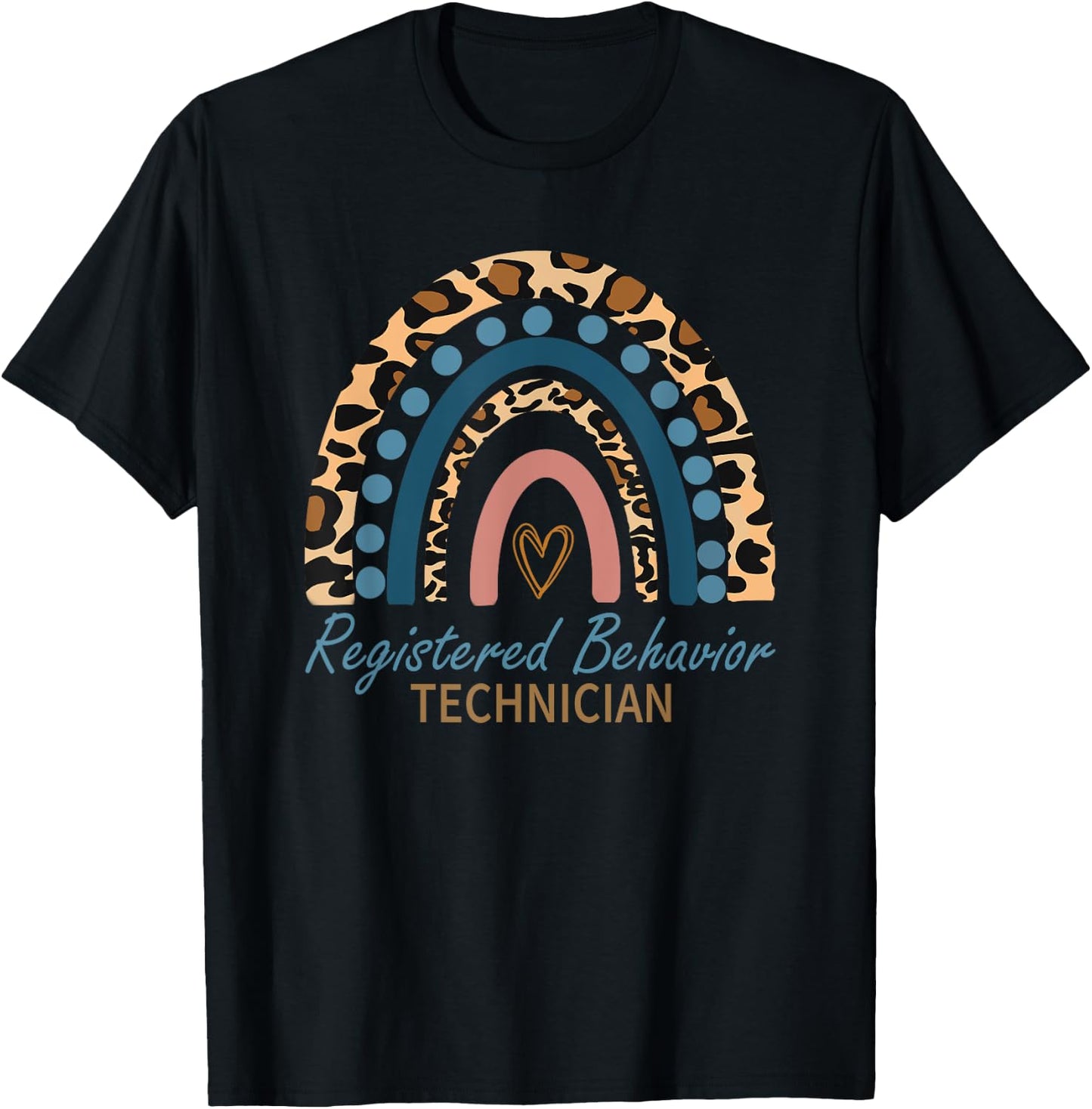 RBT Registered Behavior Technician ABA Therapist Rainbow T-Shirt - T-Shirt | Black