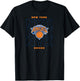 NBA - Aufgestapeltes Stadtlogo der New York Knicks T-Shirt - T-Shirt | Black